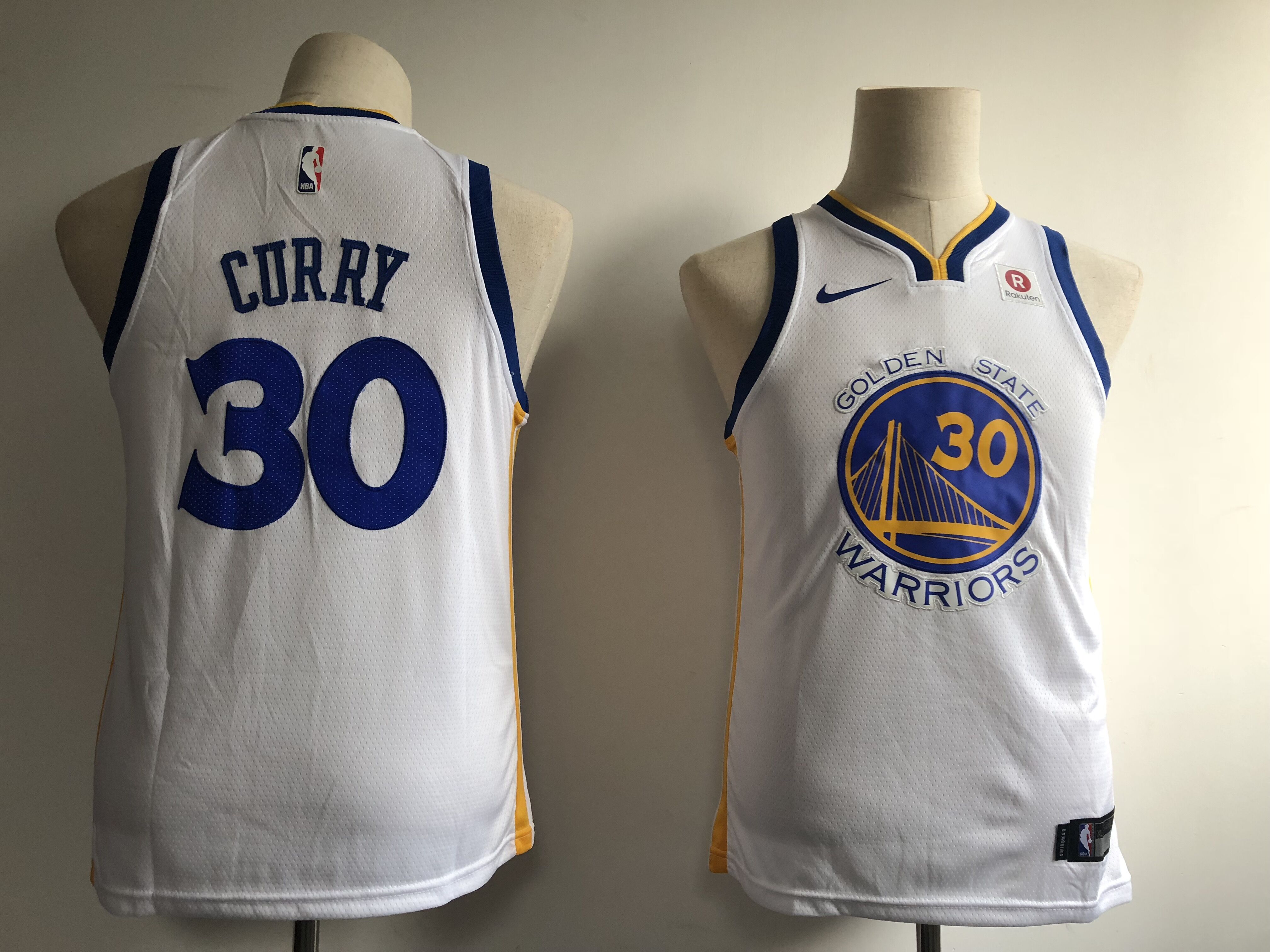 Youth Golden State Warriors #30 Curry white limited NBA Nike Jerseys